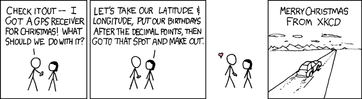 xkcd Christmas GPS comic